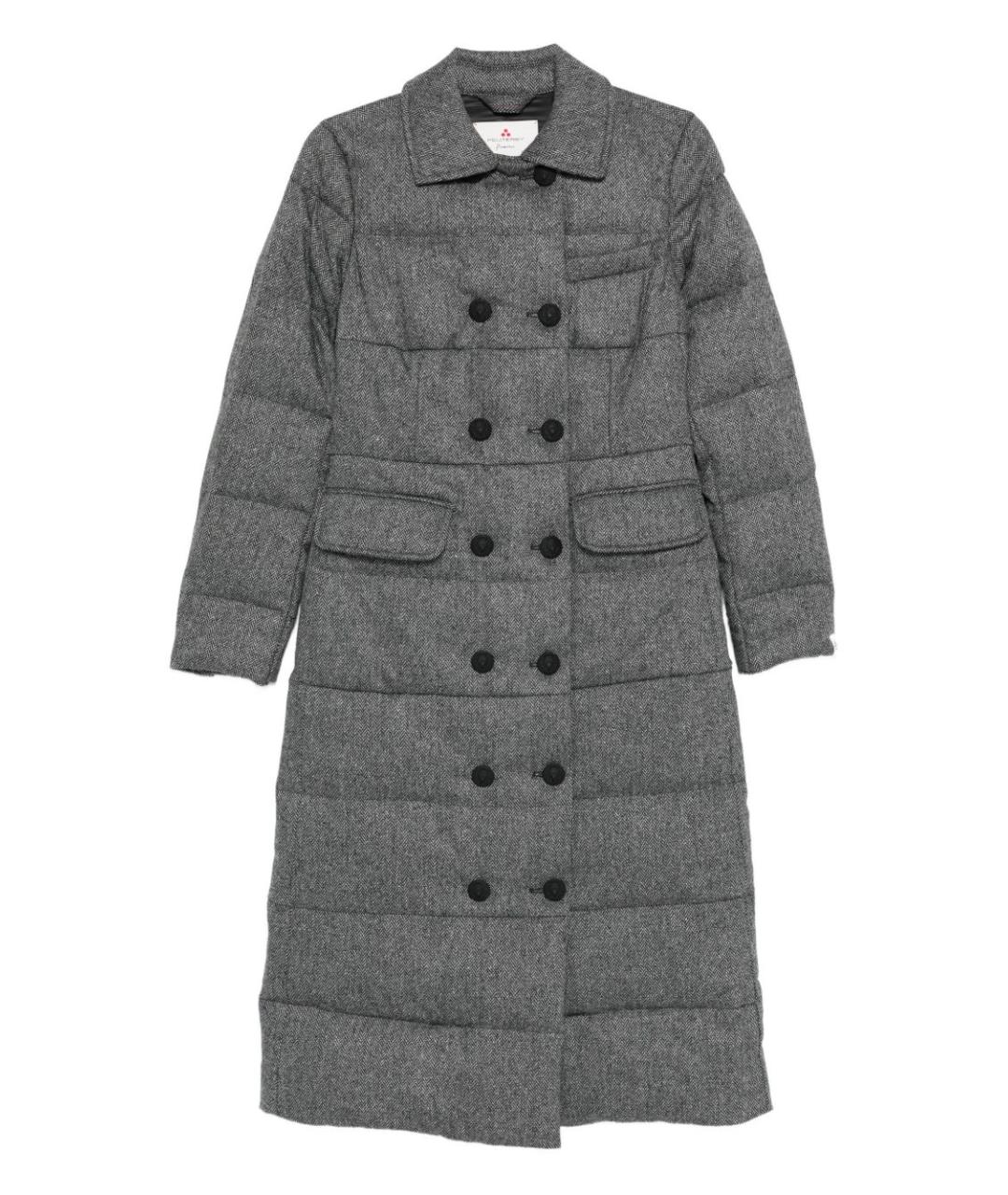 PEUTEREY Серое шерстяное пальто, фото 1