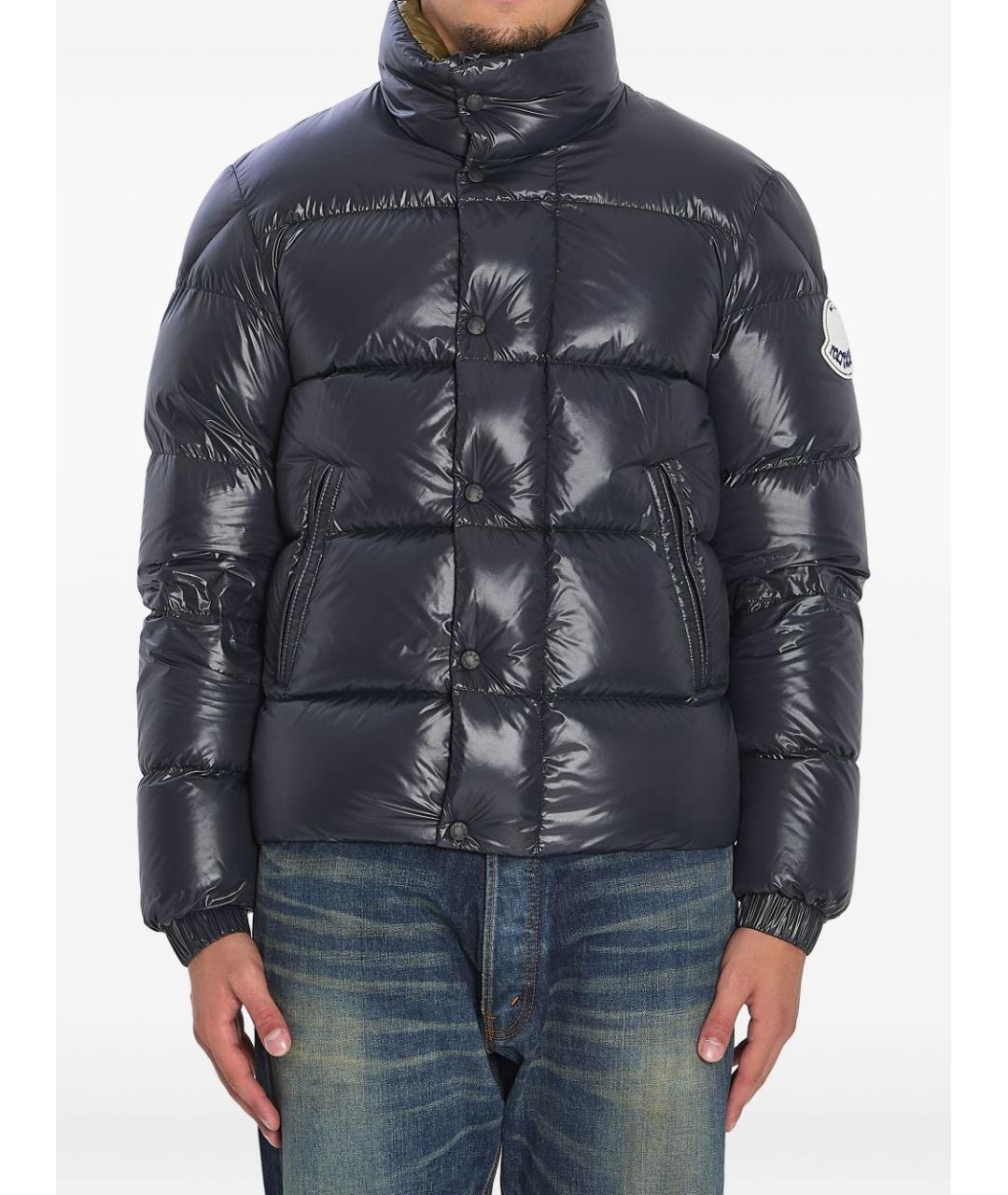MONCLER Черный полиамидовый пуховик, фото 2