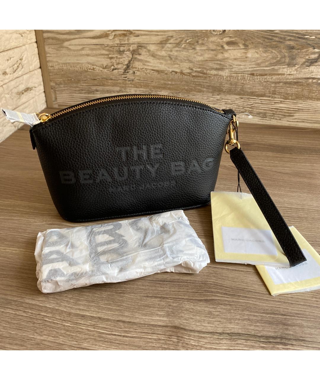 MARC JACOBS Черная кожаная косметичка, фото 7