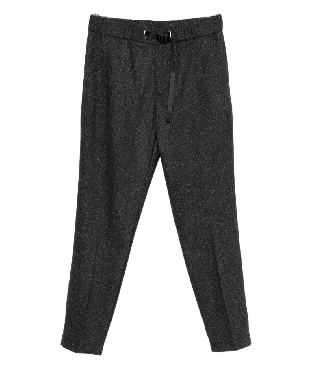 PEUTEREY Серые шерстяные повседневные брюки, фото 1