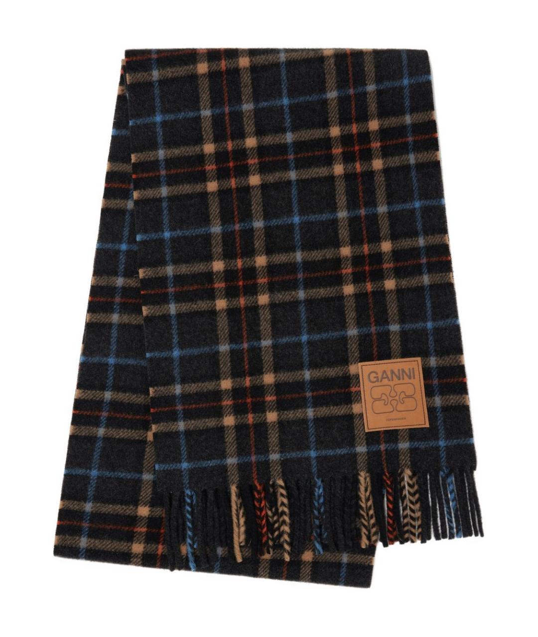 GANNI Мульти шерстяной шарф, фото 1
