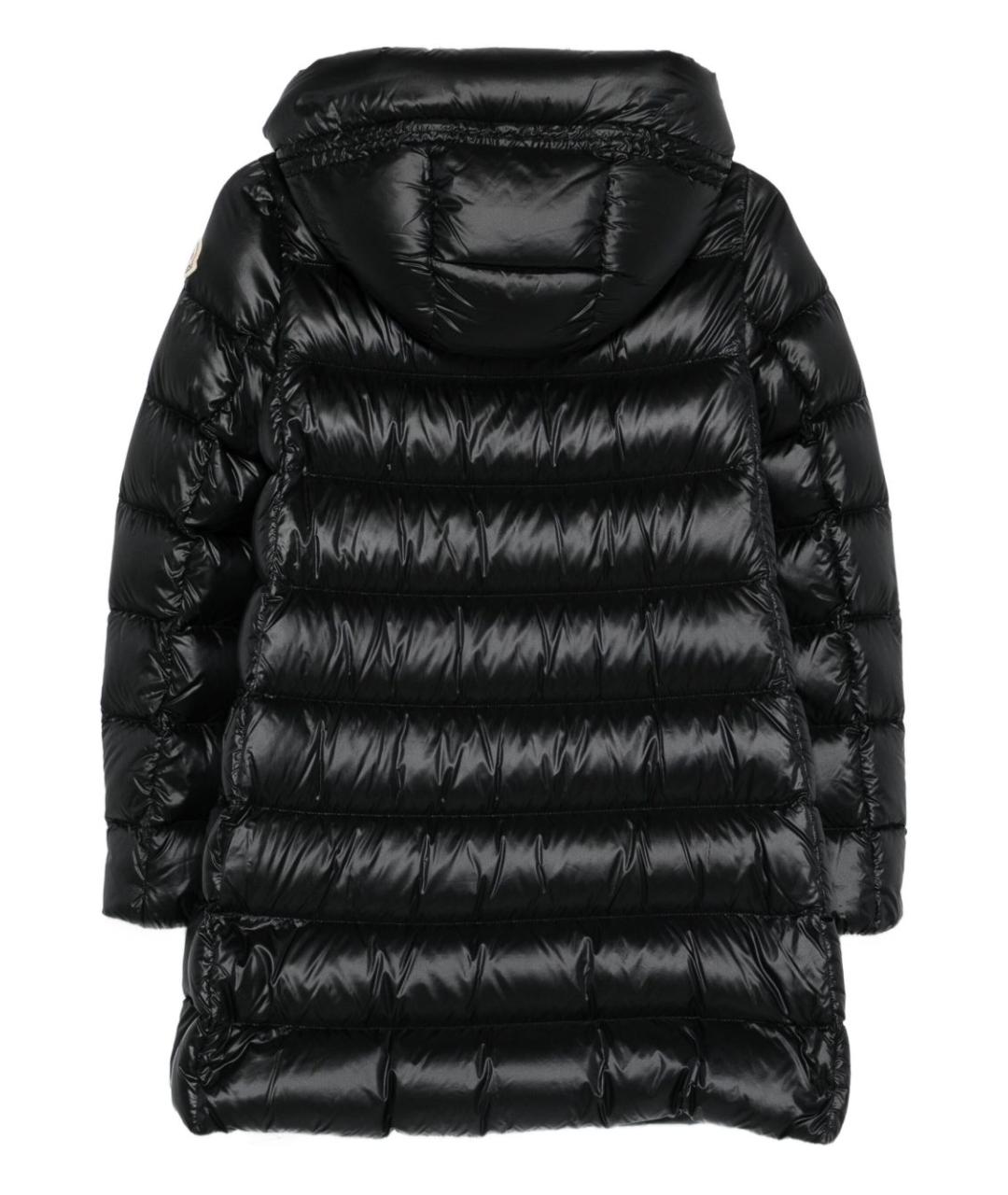 MONCLER Черный полиамидовый пуховик, фото 2