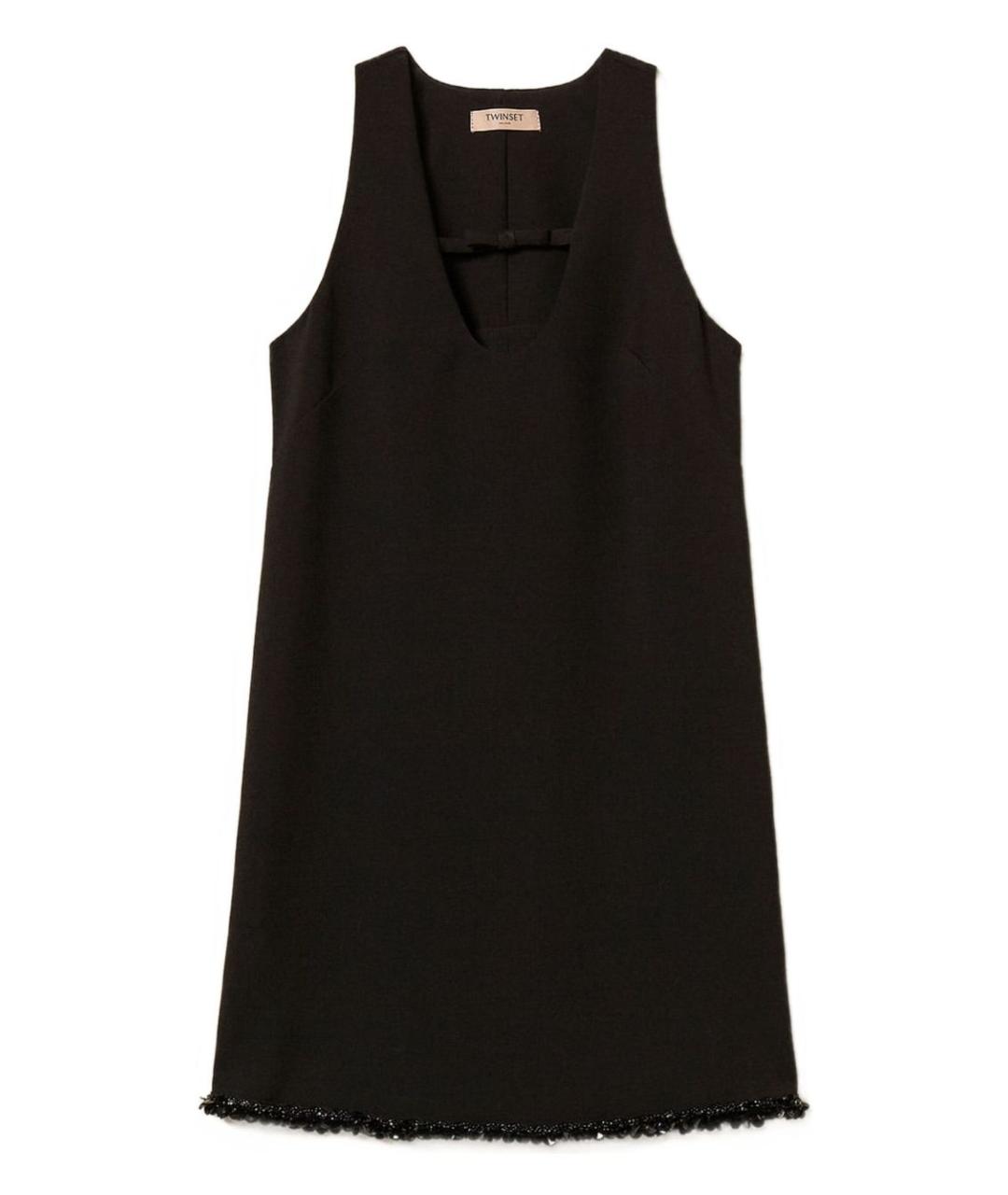 TWIN-SET Черное полиэстеровое повседневное платье, фото 1