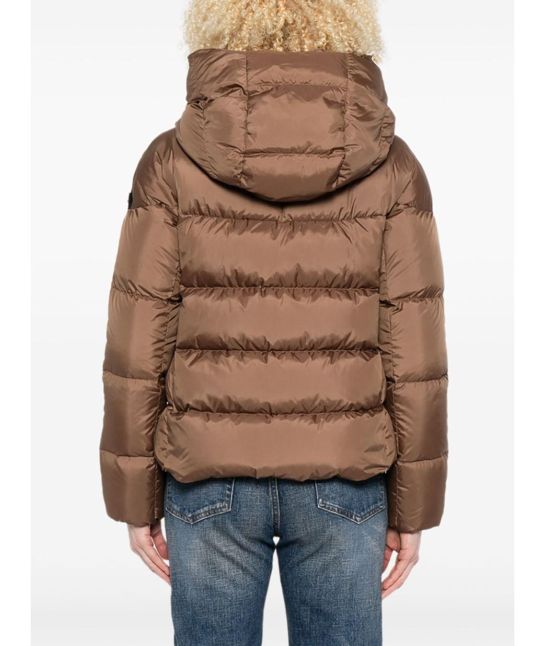 PEUTEREY Коричневая полиэстеровая куртка, фото 5