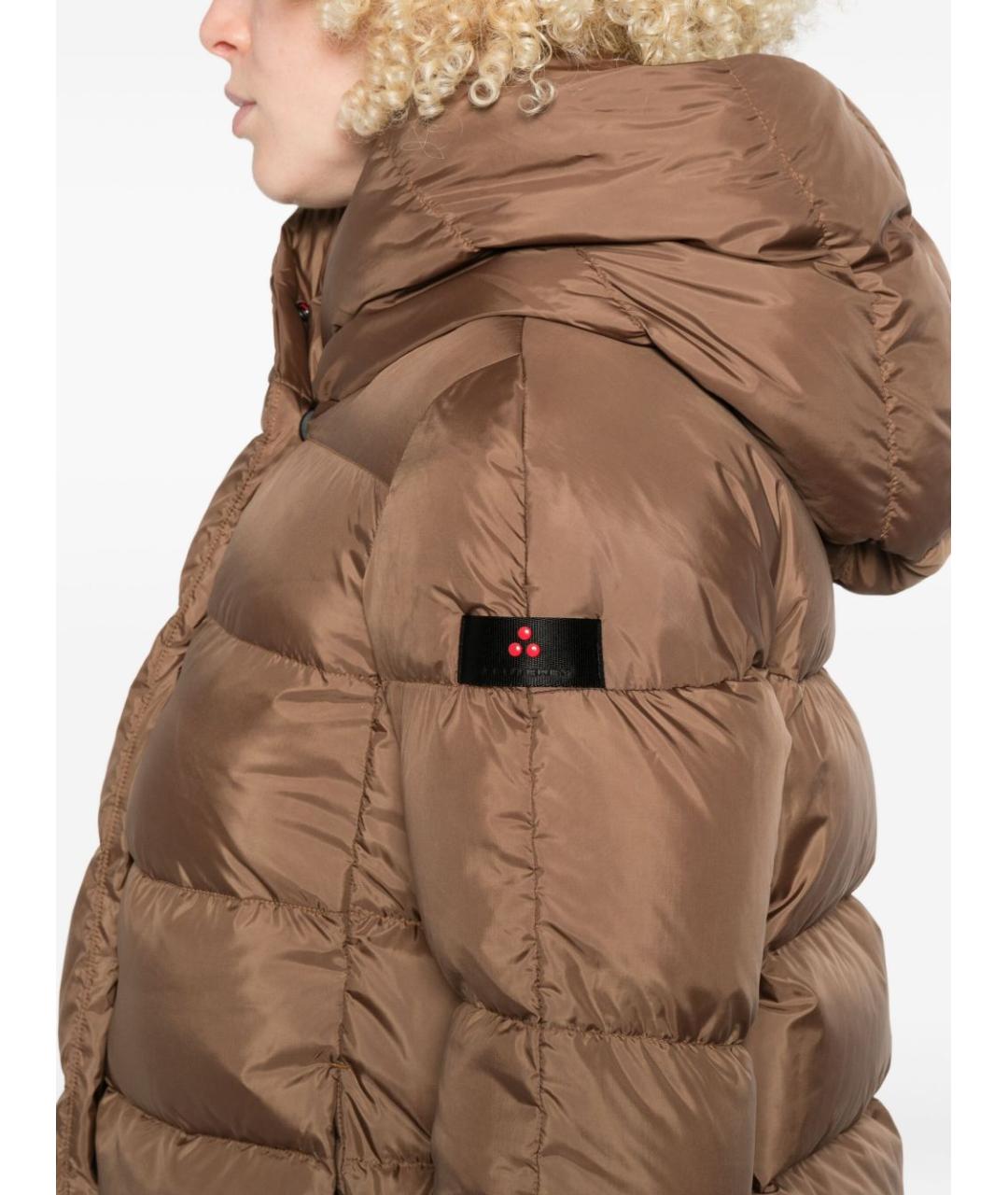 PEUTEREY Коричневая полиэстеровая куртка, фото 2