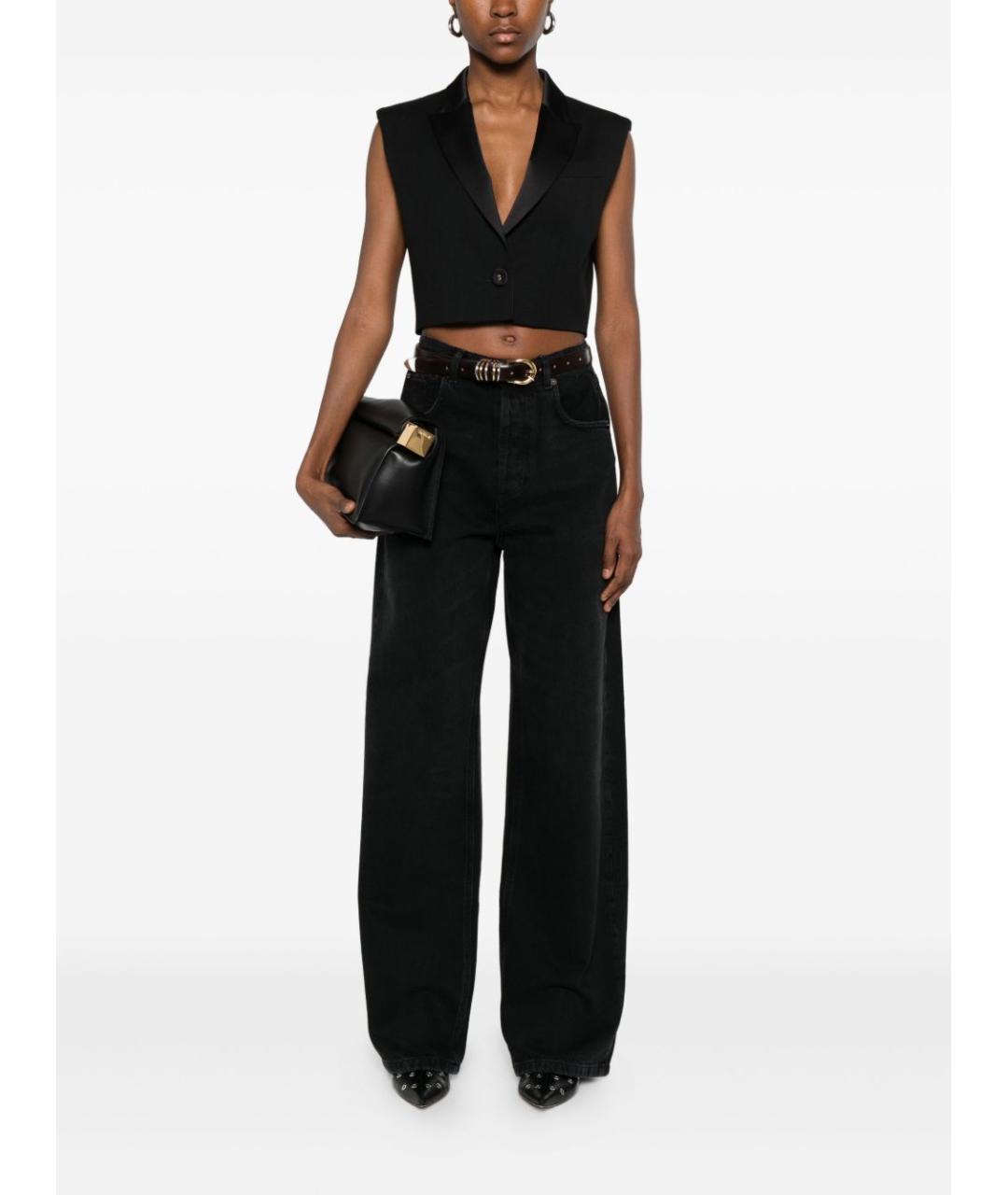 TWIN-SET Черный полиэстеровый жилет, фото 4