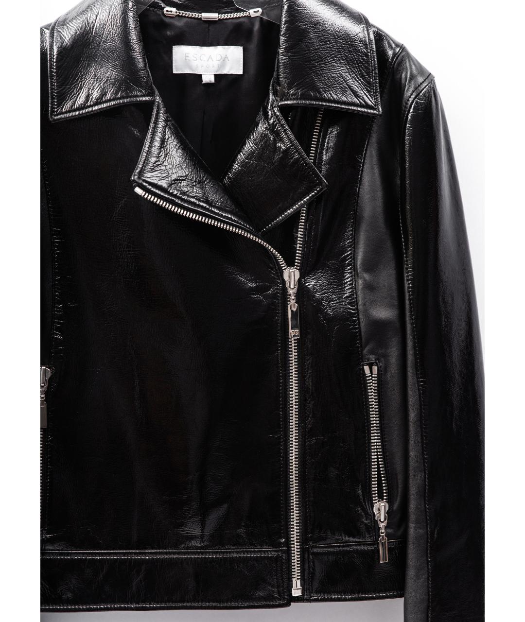ESCADA Черная кожаная куртка, фото 3