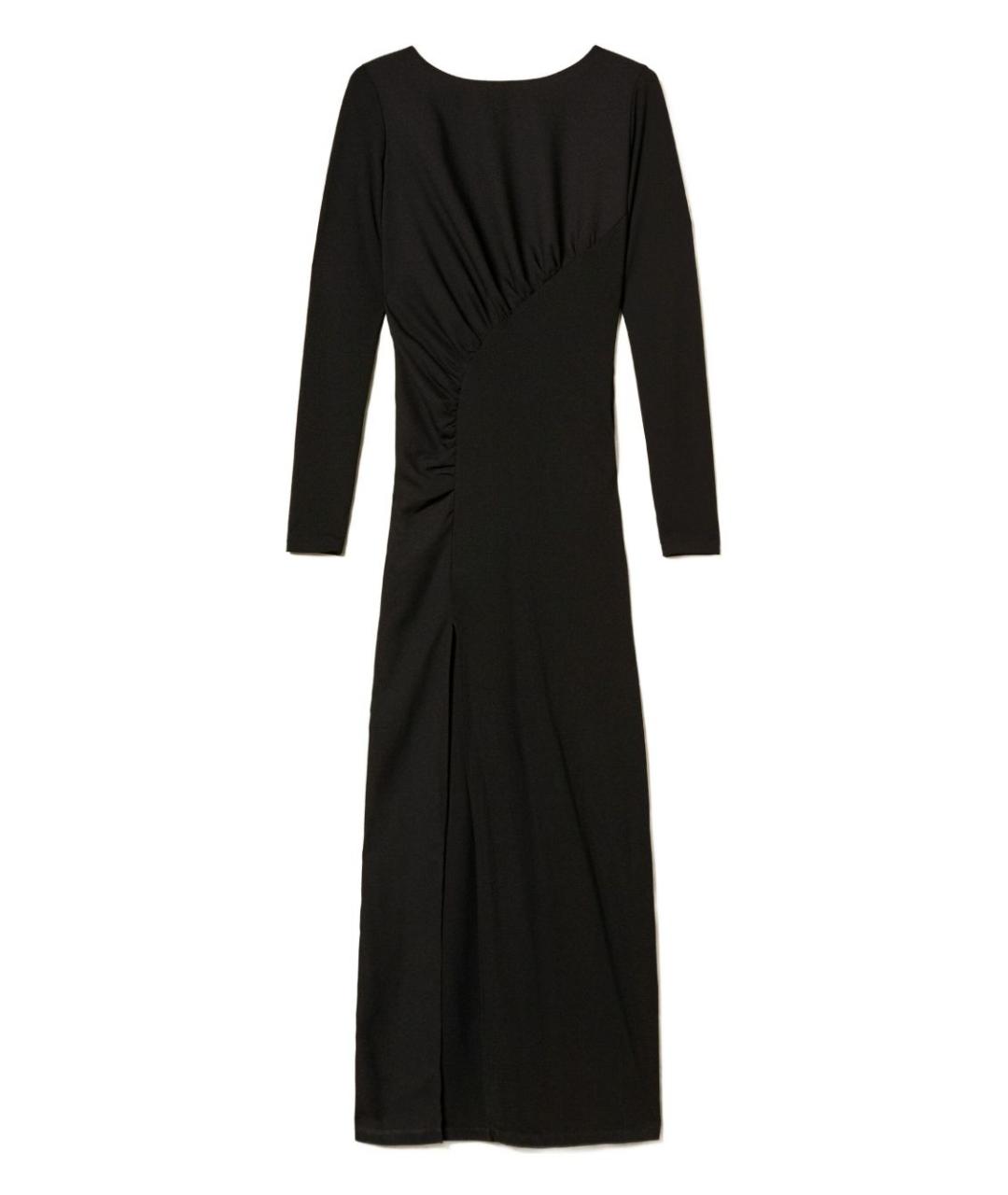 TWIN-SET Черное полиэстеровое вечернее платье, фото 1