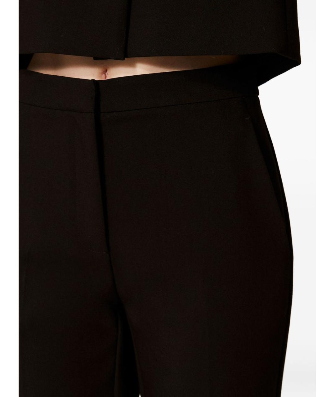TWIN-SET Черные полиэстеровые прямые брюки, фото 2