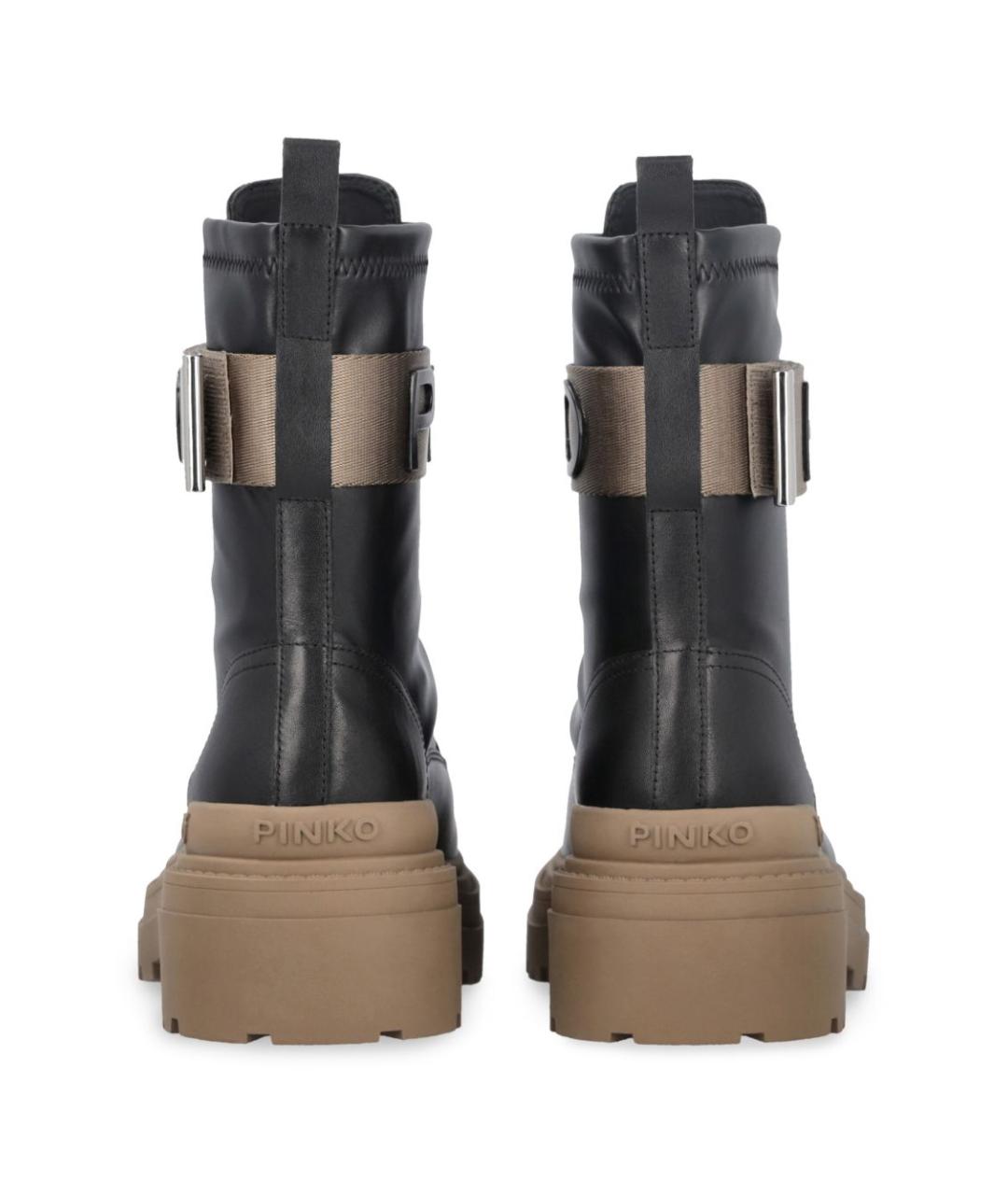 PINKO Черные кожаные ботинки, фото 5