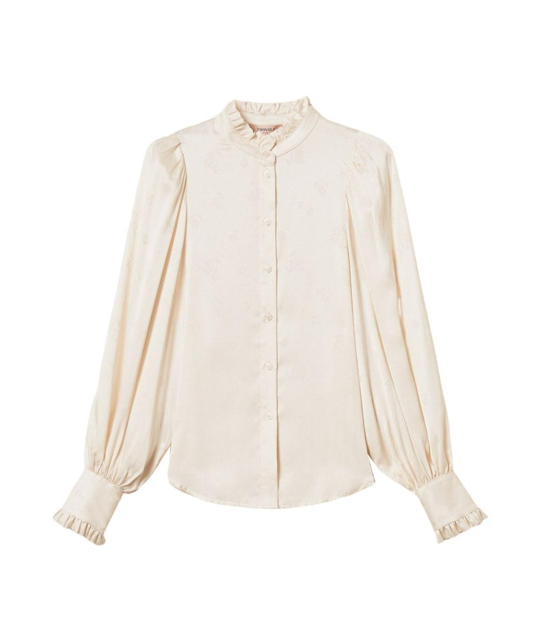 TWIN-SET Бежевая вискозная блузы, фото 1