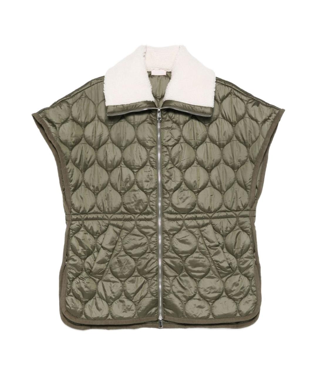 LIU JO Зеленый полиамидовый жилет, фото 1