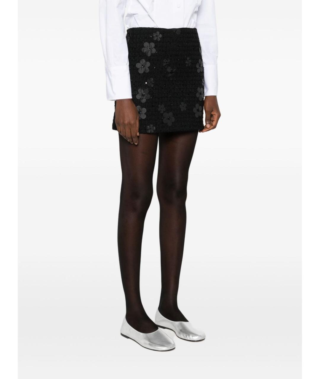 TWIN-SET Черная полиэстеровая юбка мини, фото 4