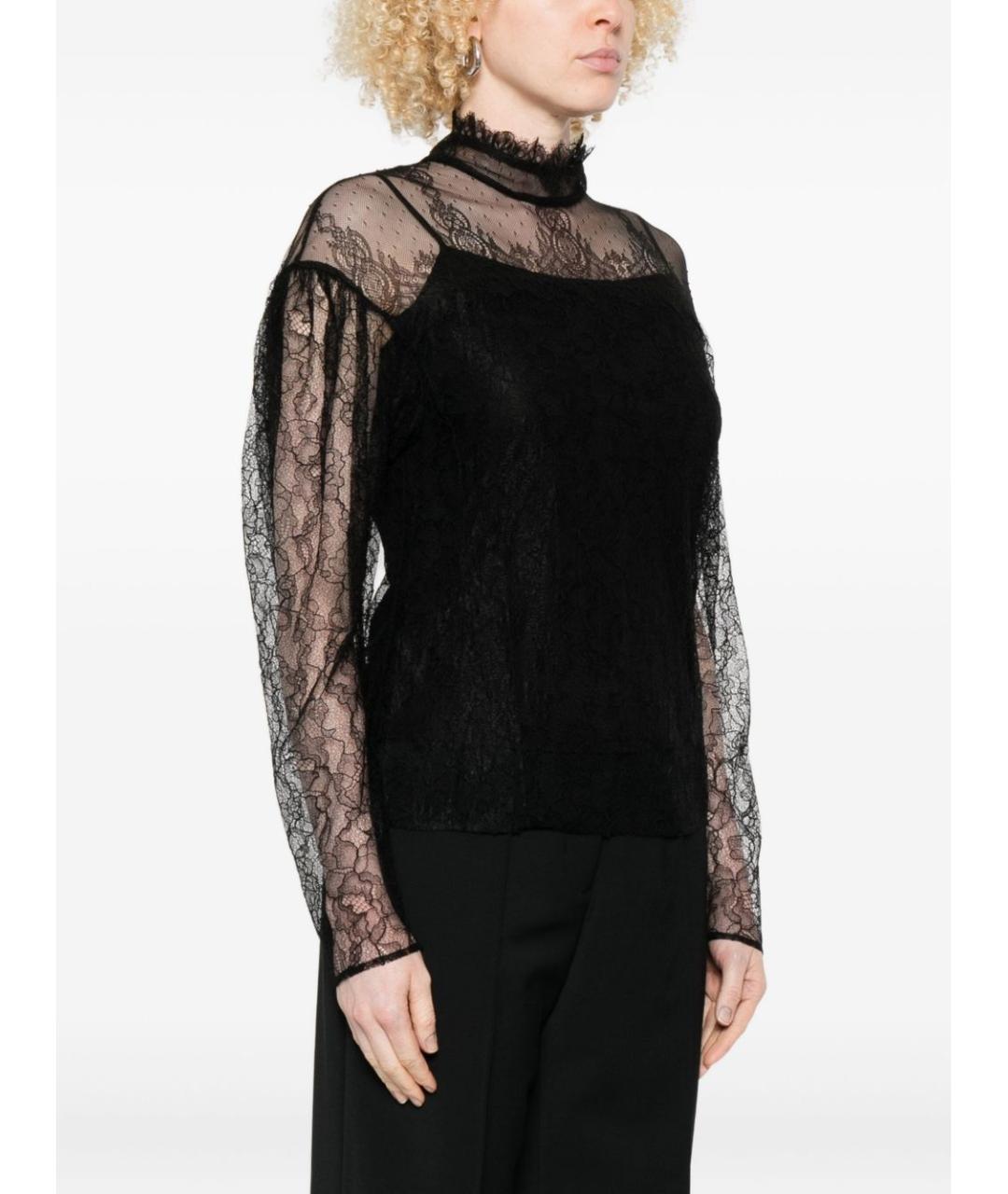 TWIN-SET Черная вискозная блузы, фото 2
