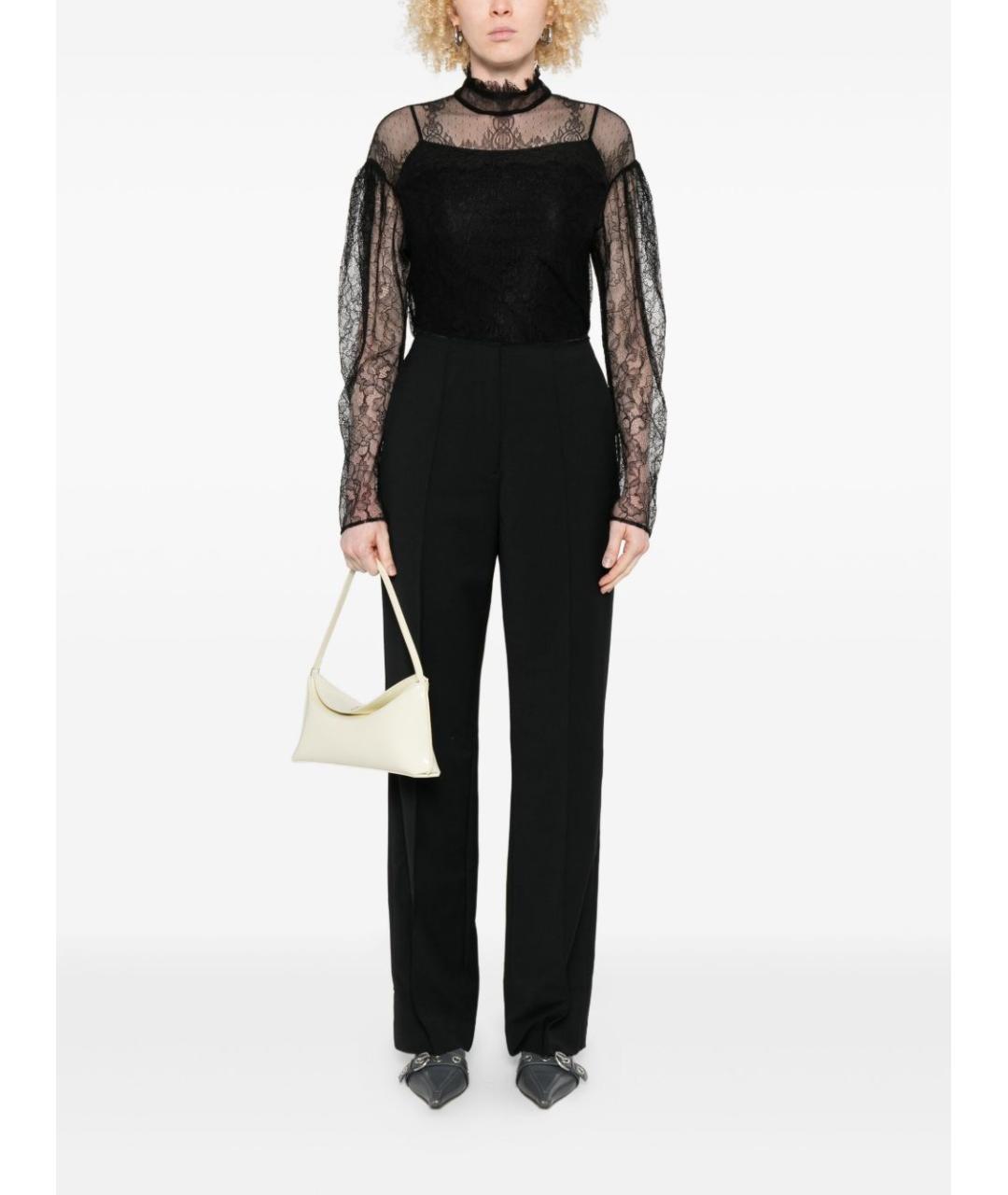 TWIN-SET Черная вискозная блузы, фото 4