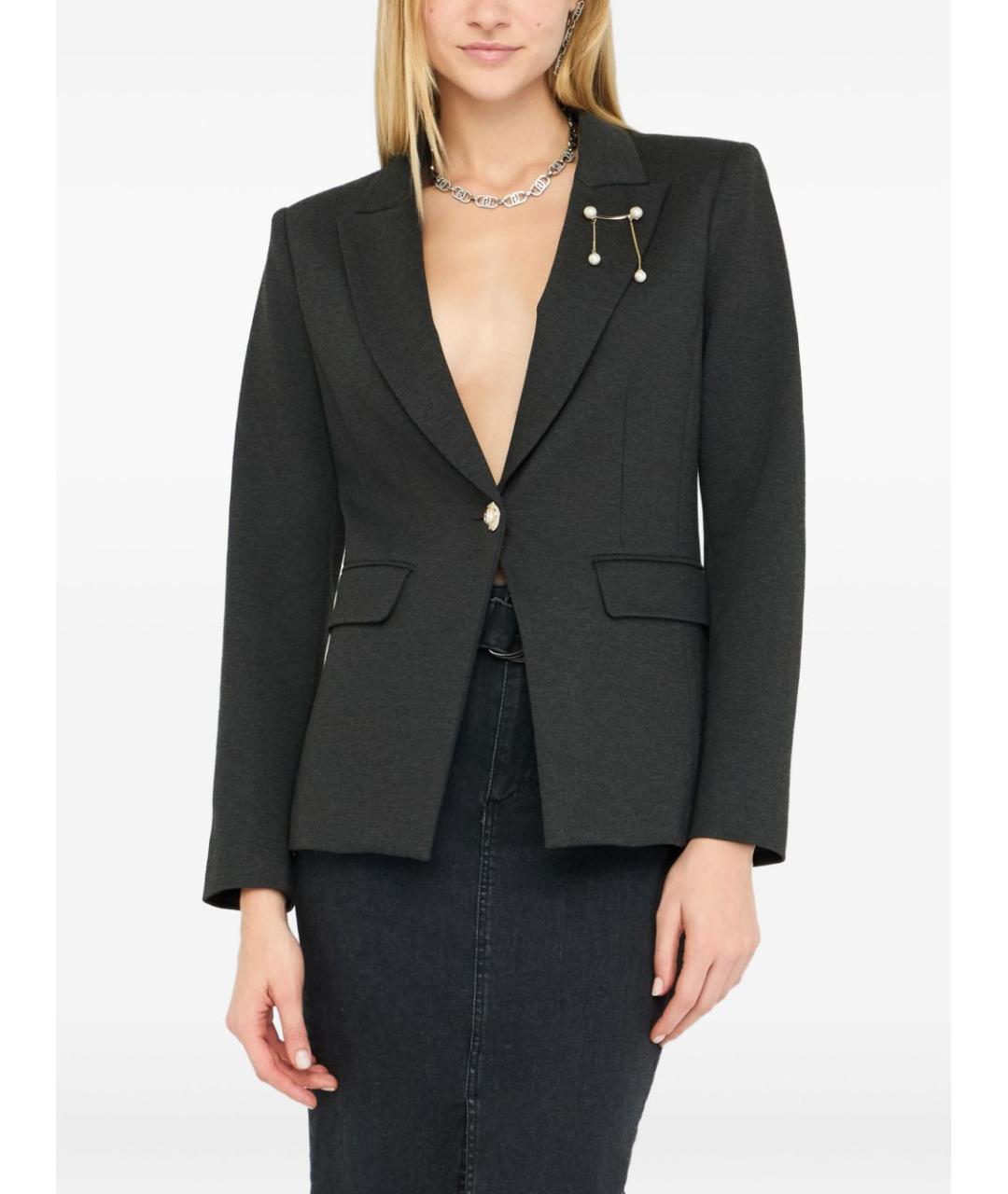 LIU JO Серый вискозный жакет/пиджак, фото 2