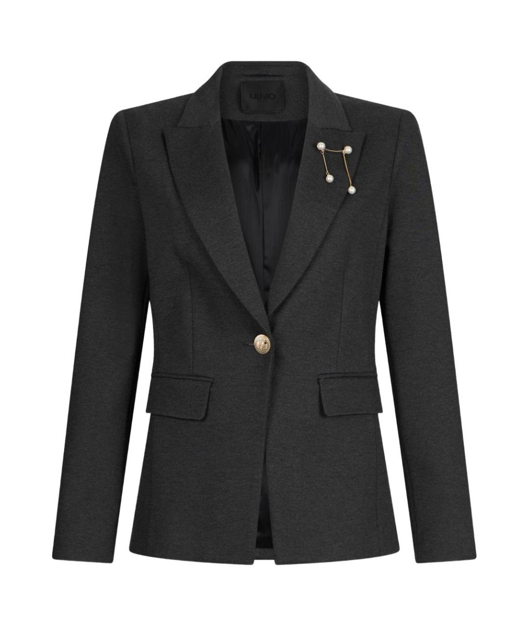 LIU JO Серый вискозный жакет/пиджак, фото 1