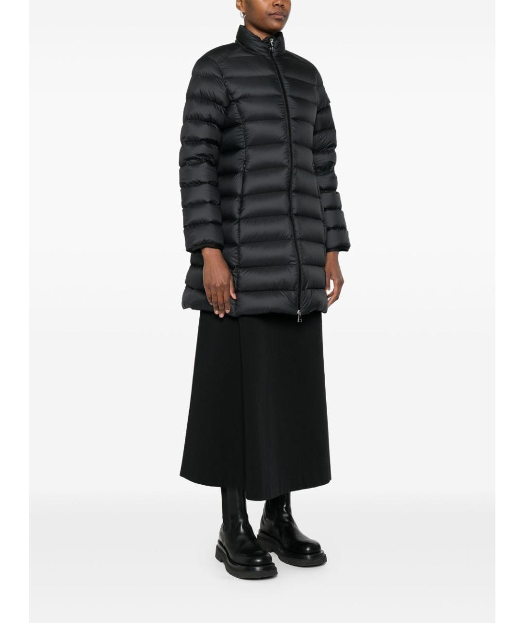 MONCLER Черный полиэстеровый пуховик, фото 4