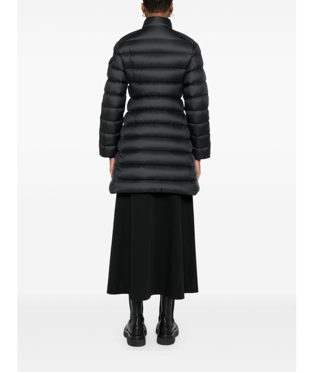 MONCLER Черный полиэстеровый пуховик, фото 5
