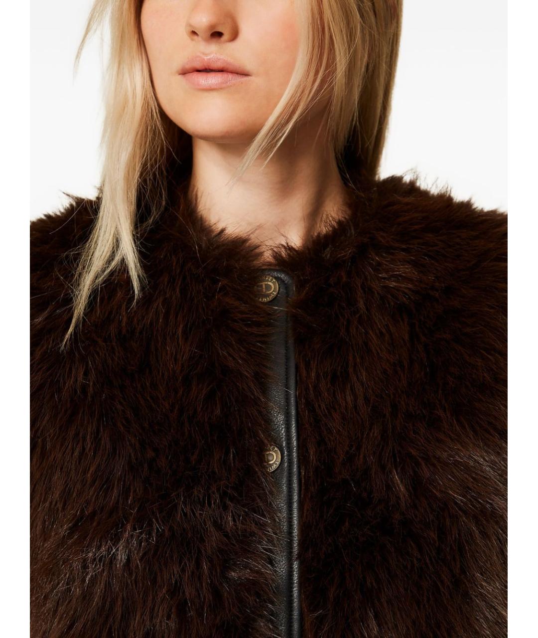 TWIN-SET Коричневый полиэстеровый жилет, фото 4