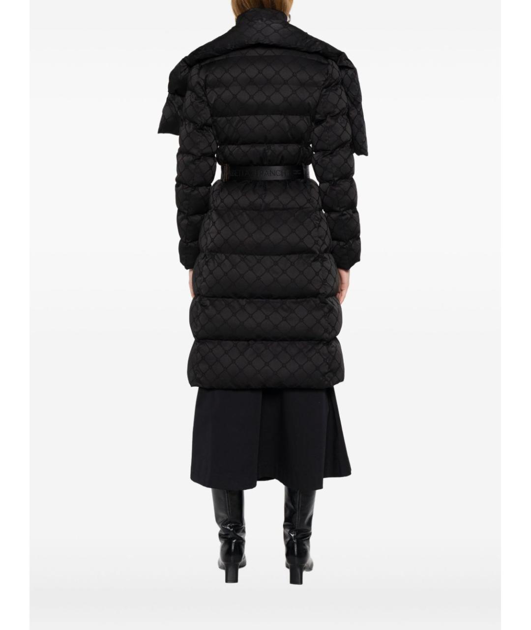 ELISABETTA FRANCHI Черный полиэстеровый пуховик, фото 2