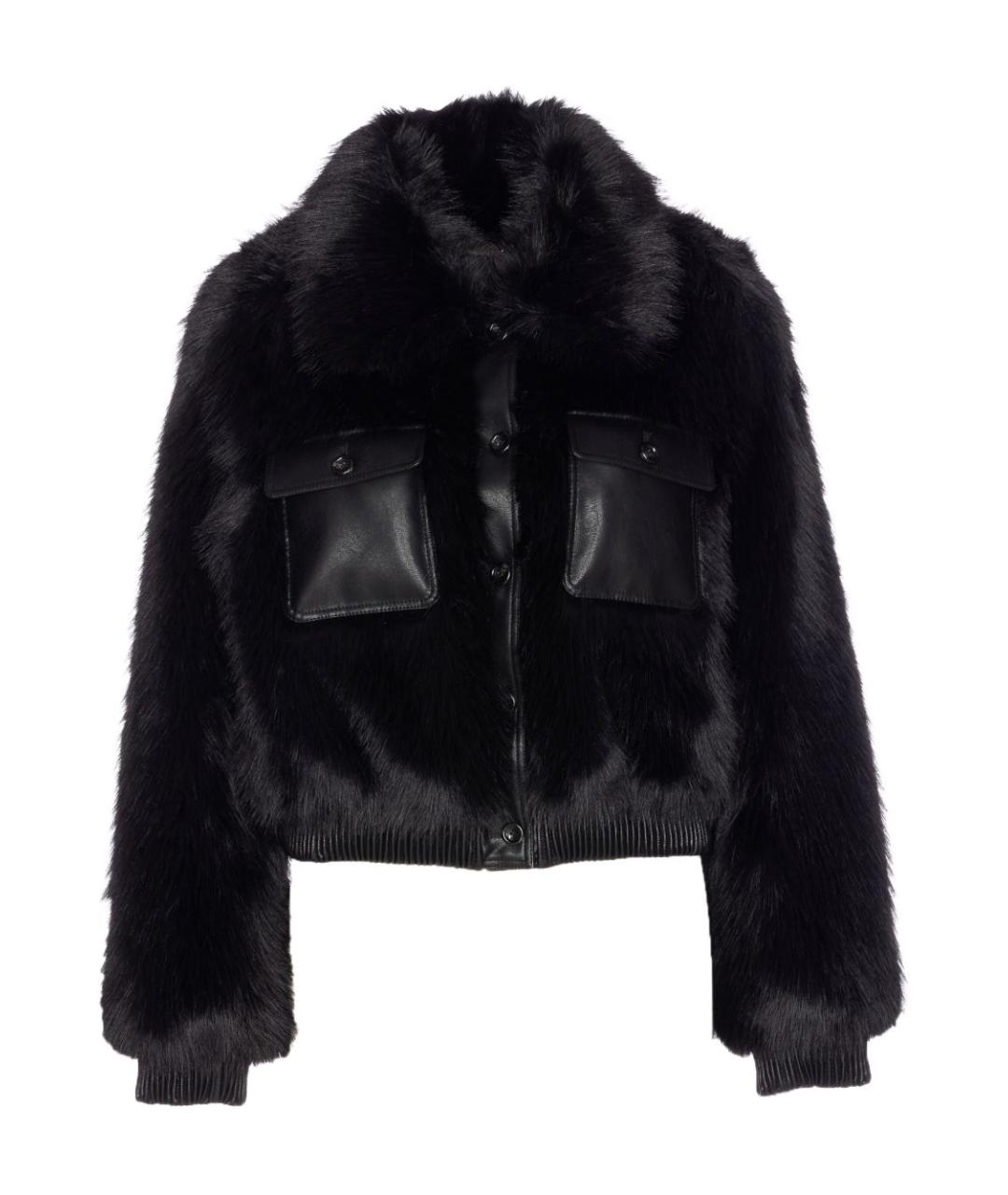 LIU JO Черная полиэстеровая шуба, фото 1