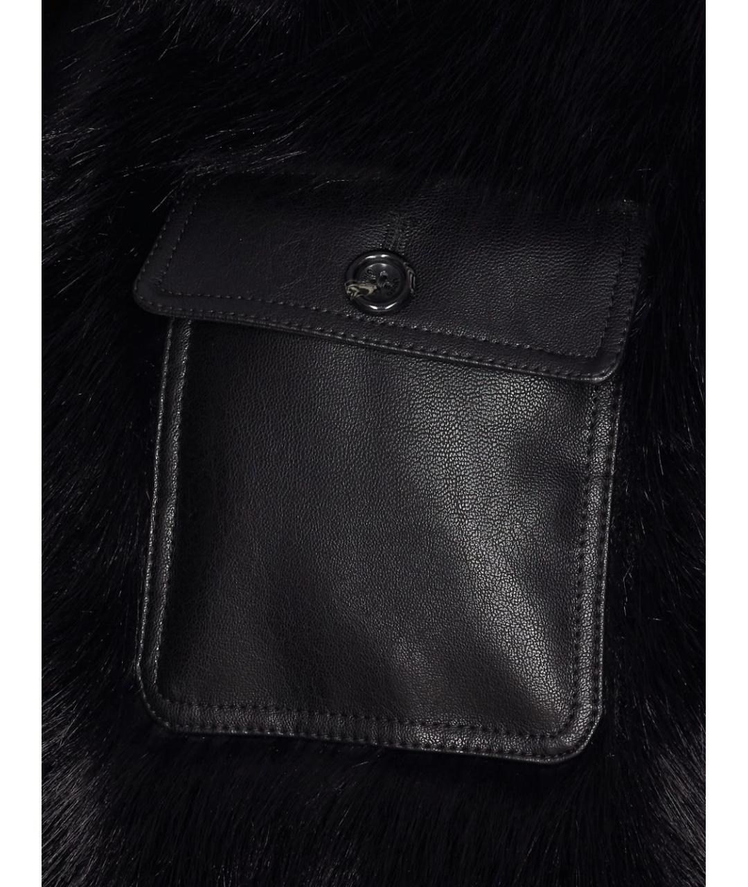 LIU JO Черная полиэстеровая шуба, фото 3