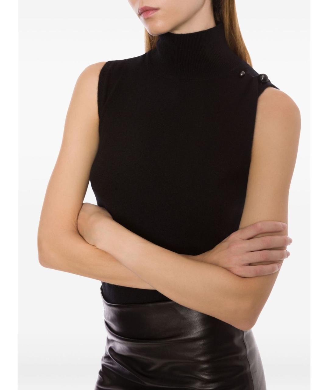 ALBERTA FERRETTI Черная кашемировая жилетка, фото 4