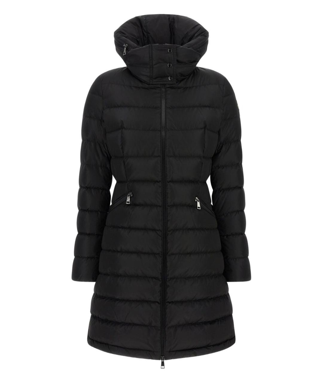 MONCLER Черный полиамидовый пуховик, фото 1