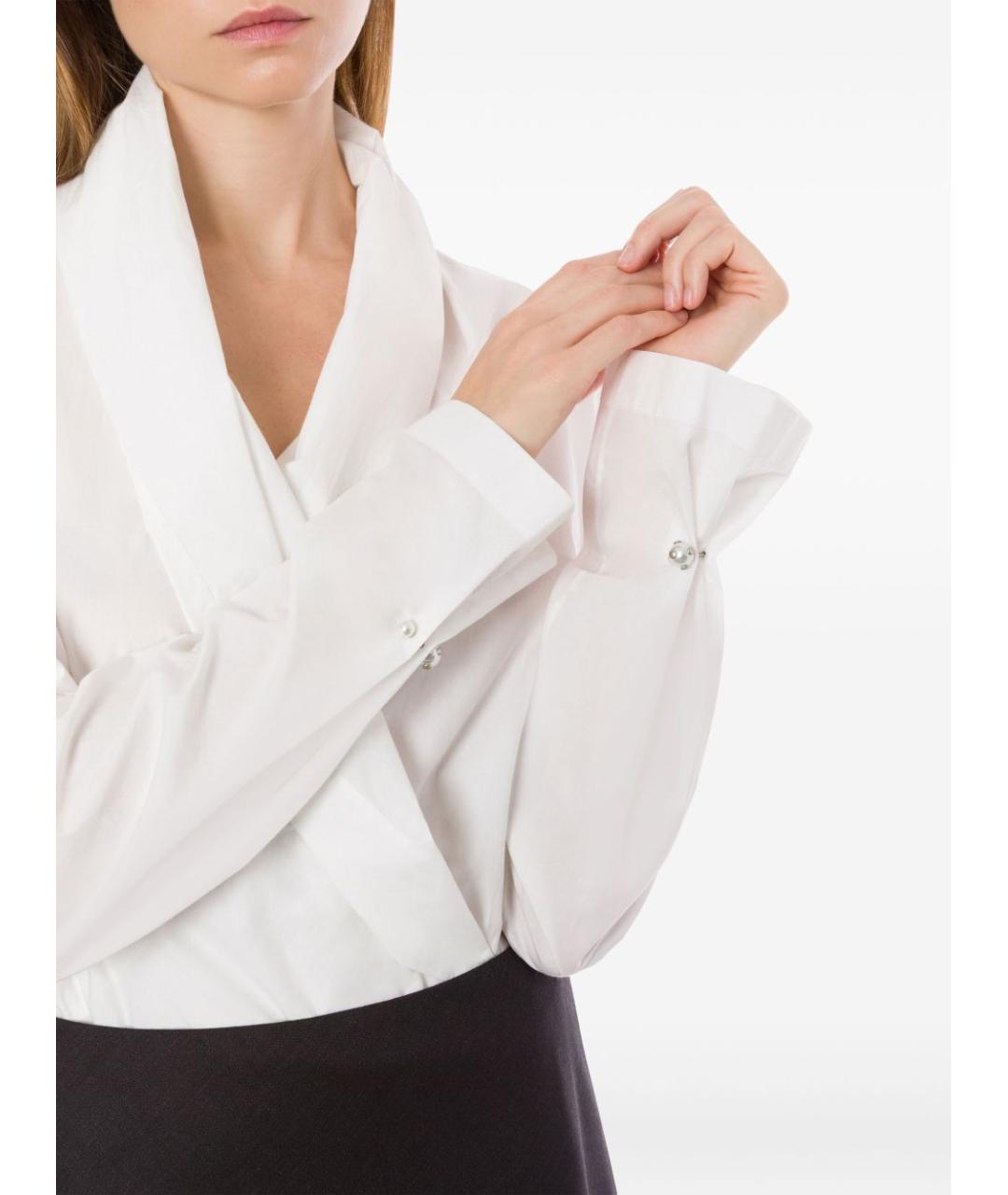 ALBERTA FERRETTI Белая хлопковая рубашка, фото 2
