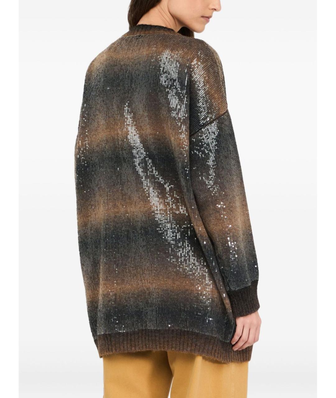 LIU JO Коричневый полиэстеровый кардиган, фото 2