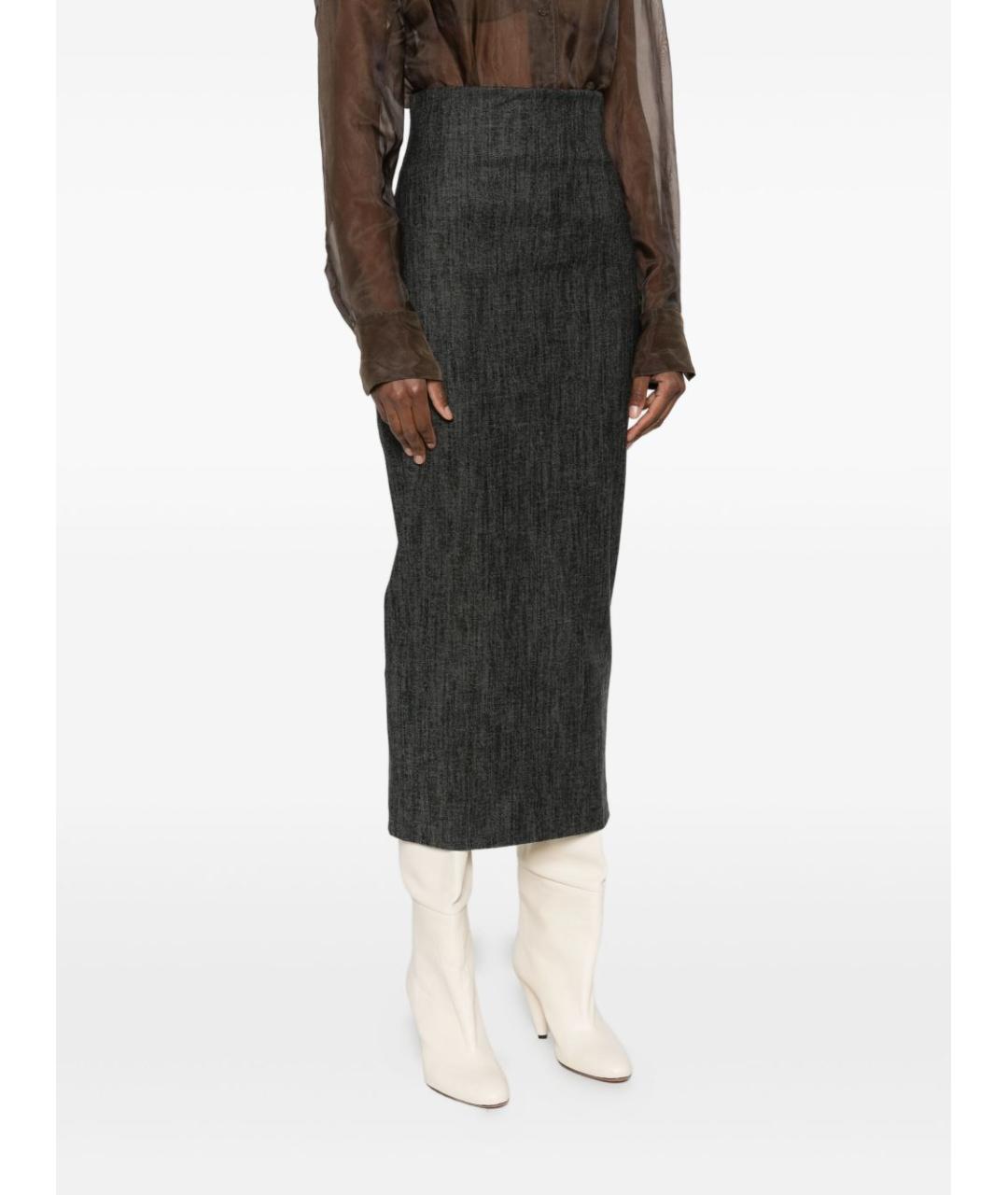 ALBERTA FERRETTI Мульти шерстяная юбка миди, фото 5