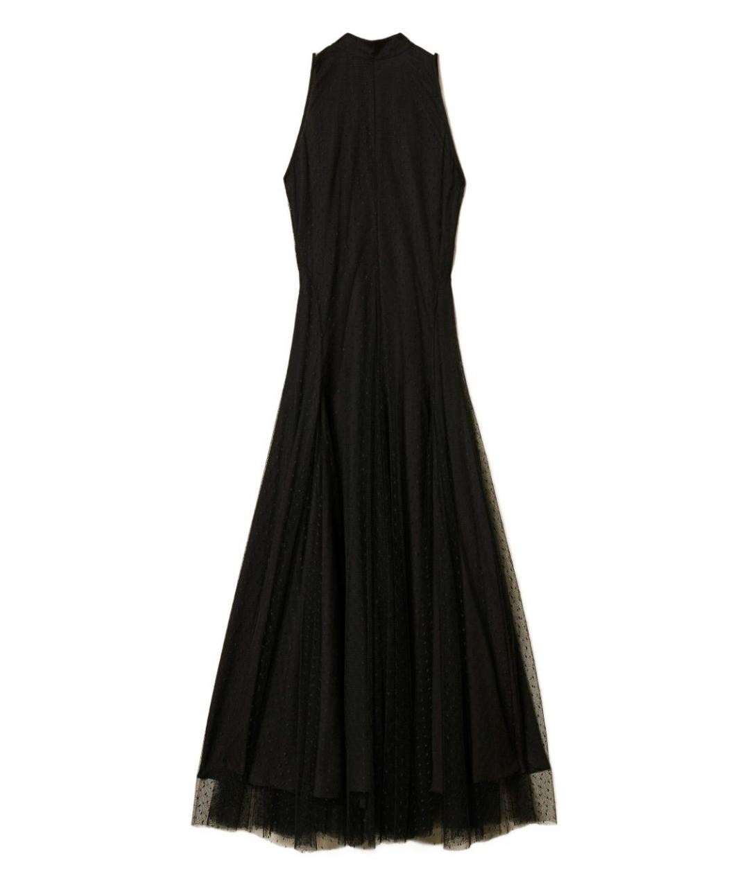 TWIN-SET Черное полиамидовое вечернее платье, фото 1