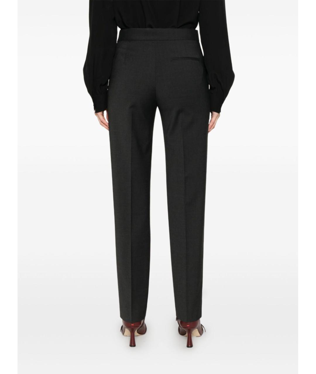 ALBERTA FERRETTI Серые полиэстеровые прямые брюки, фото 4