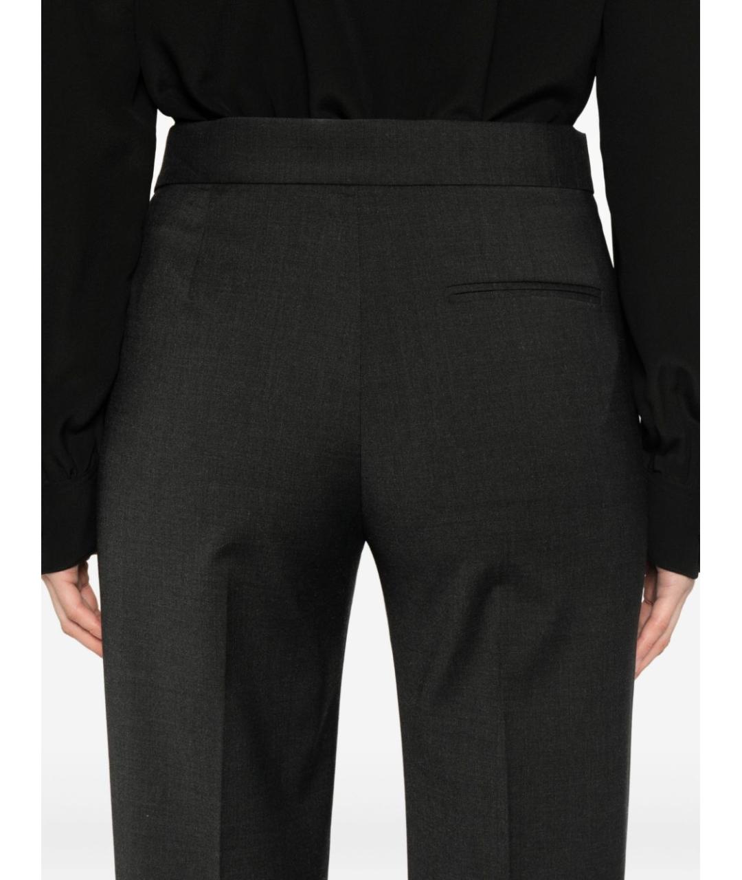 ALBERTA FERRETTI Серые полиэстеровые прямые брюки, фото 3