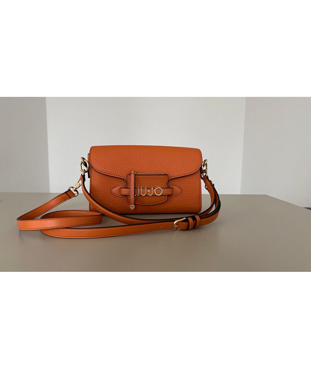 LIU JO Оранжевая сумка через плечо из искусственной кожи, фото 10
