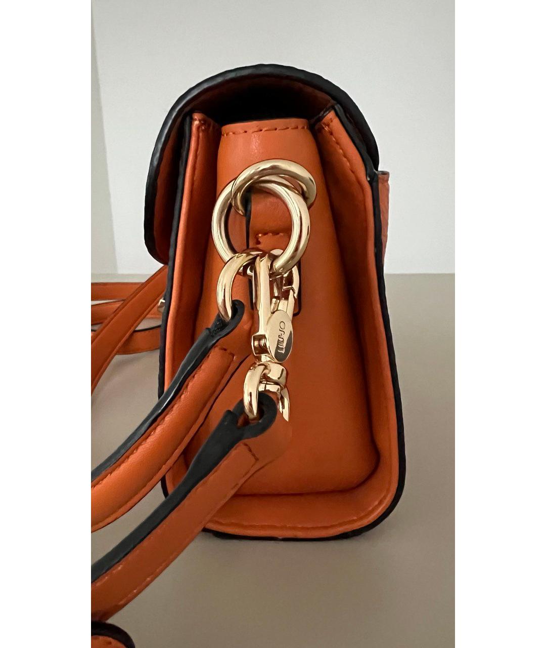 LIU JO Оранжевая сумка через плечо из искусственной кожи, фото 5