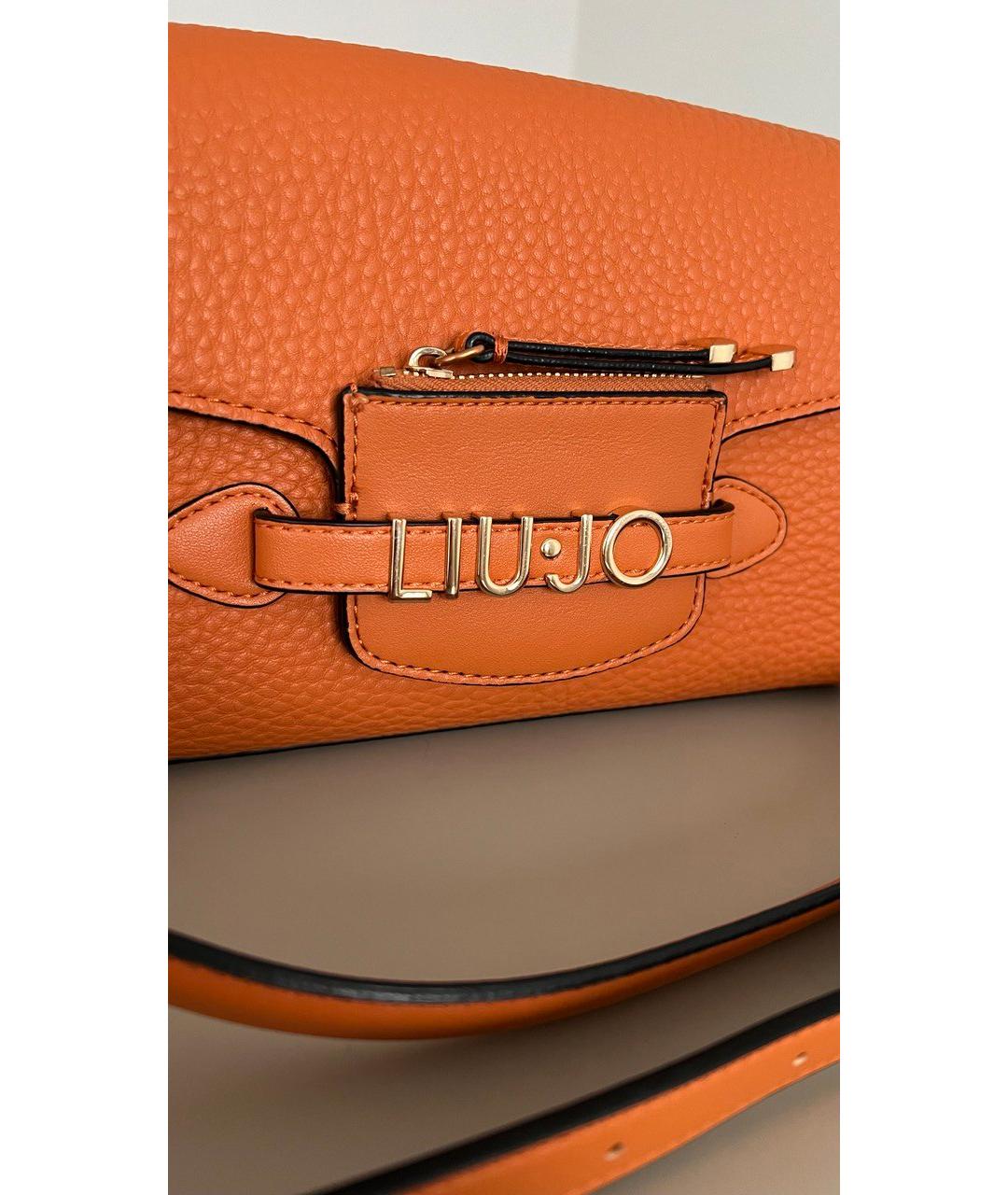 LIU JO Оранжевая сумка через плечо из искусственной кожи, фото 6