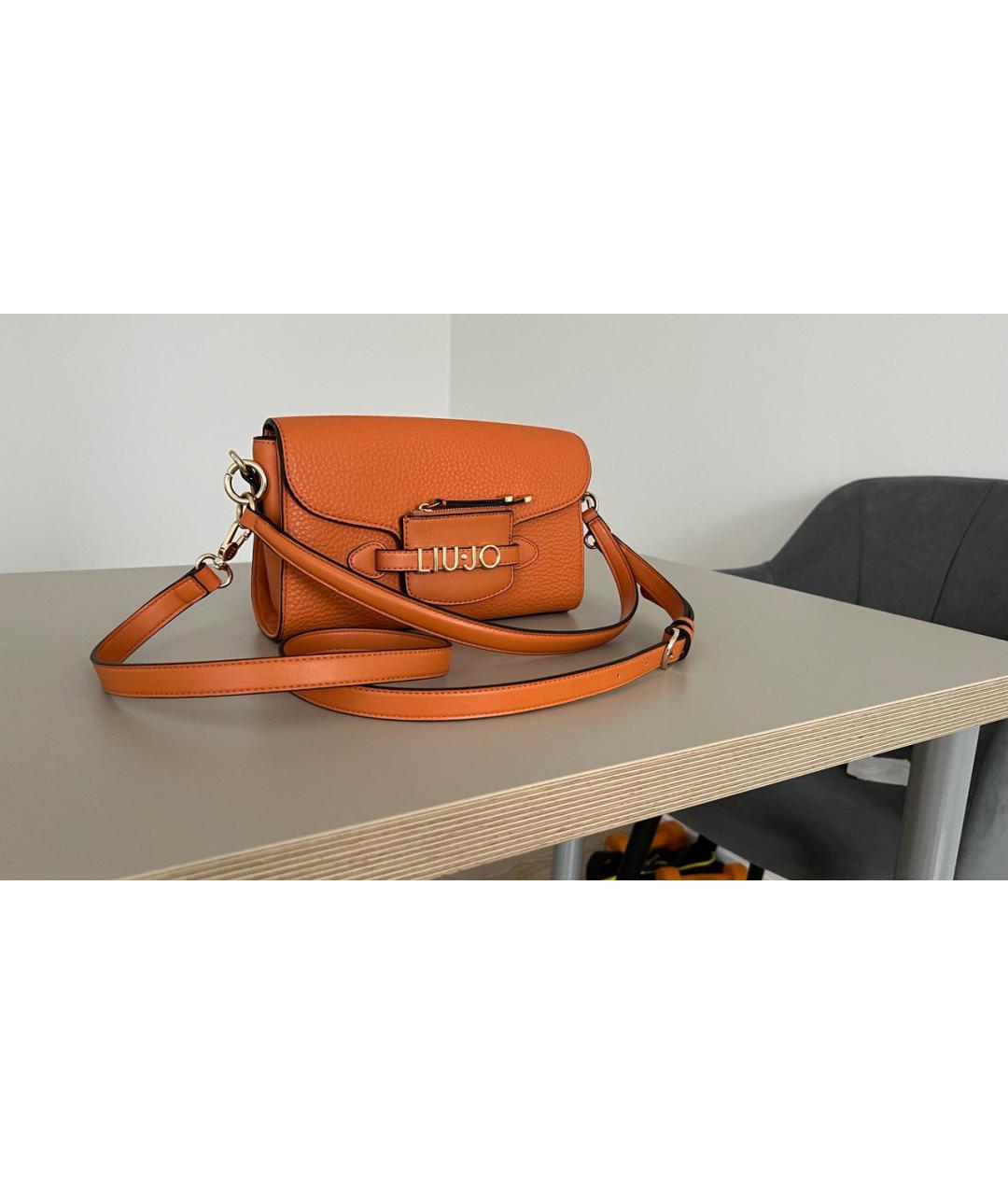 LIU JO Оранжевая сумка через плечо из искусственной кожи, фото 2