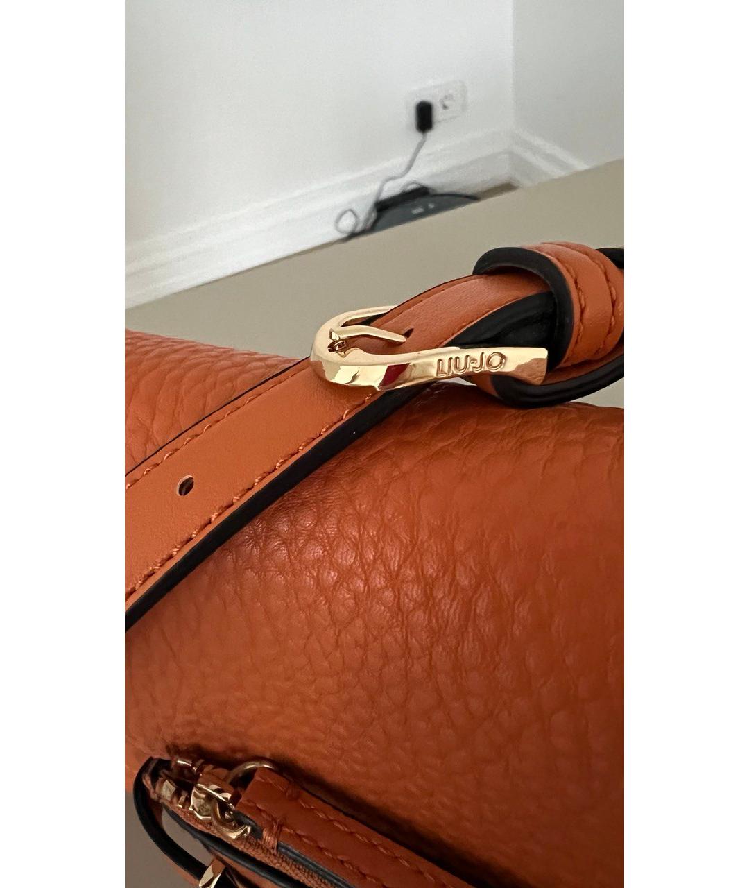 LIU JO Оранжевая сумка через плечо из искусственной кожи, фото 7