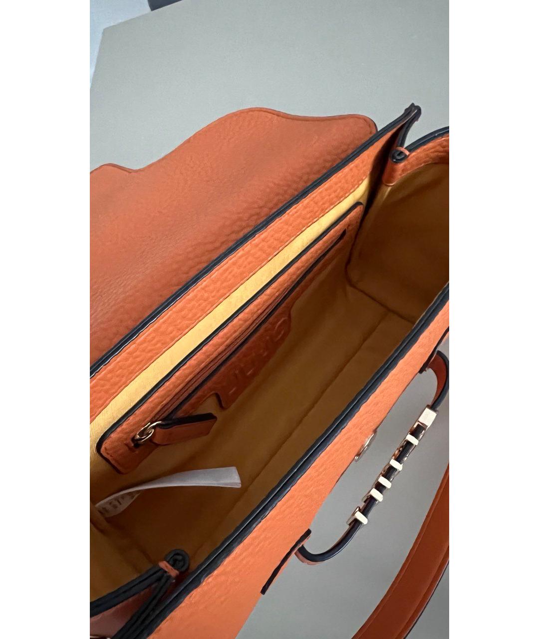 LIU JO Оранжевая сумка через плечо из искусственной кожи, фото 4