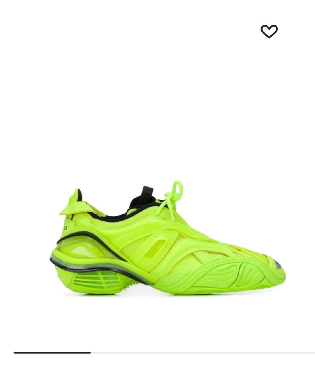 BALENCIAGA Салатовые кожаные кроссовки, фото 7