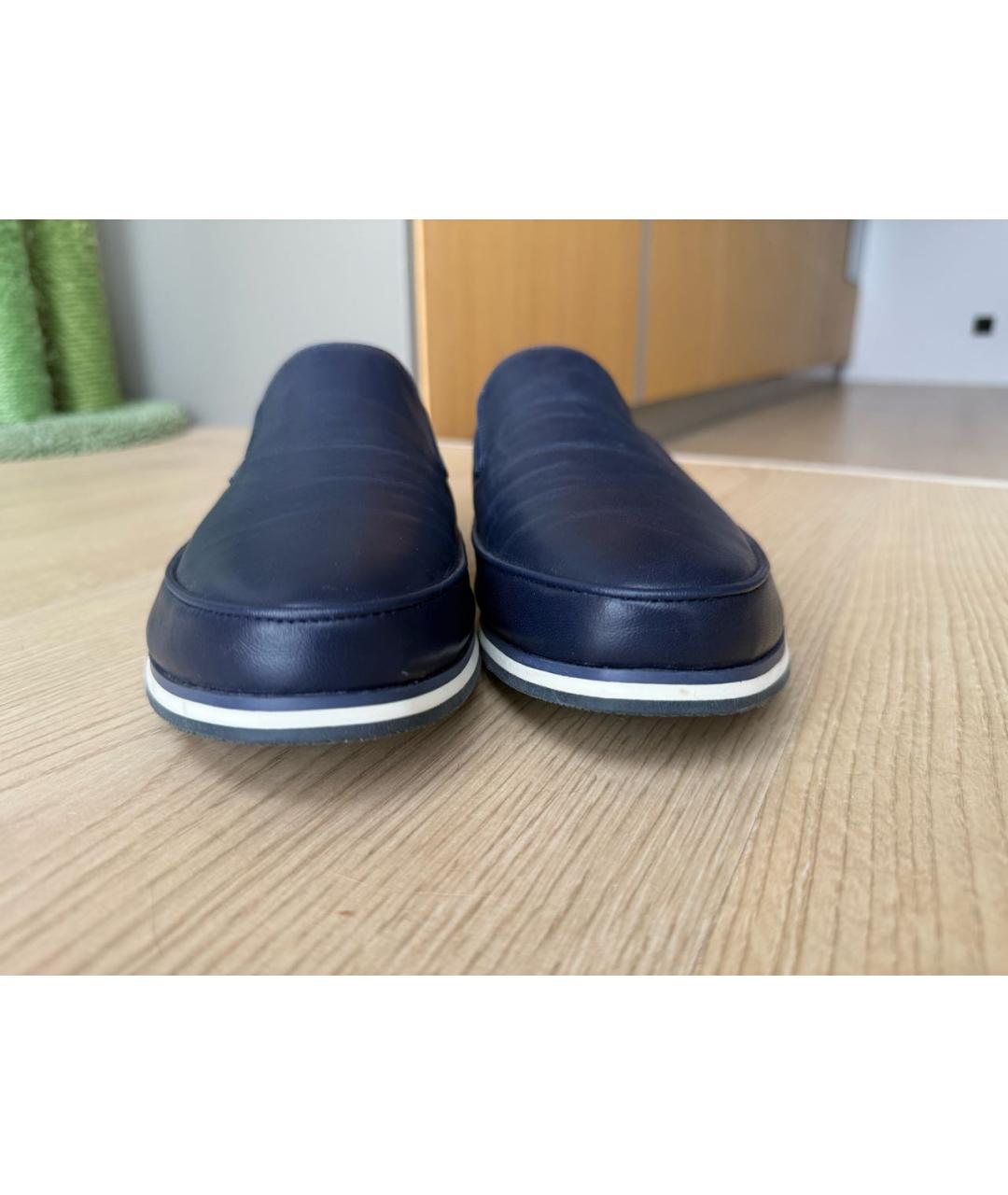 PRADA Темно-синие кожаные лоферы, фото 2