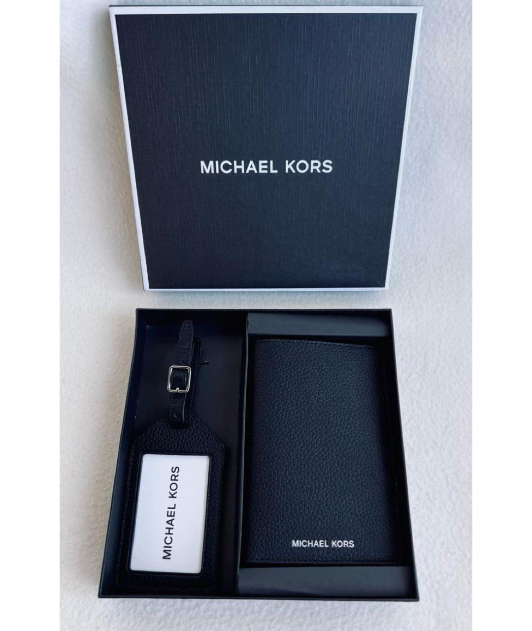 MICHAEL KORS Черный кожаный кошелек, фото 5