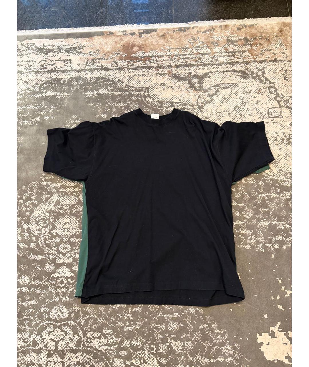 VETEMENTS Черная хлопковая футболка, фото 3