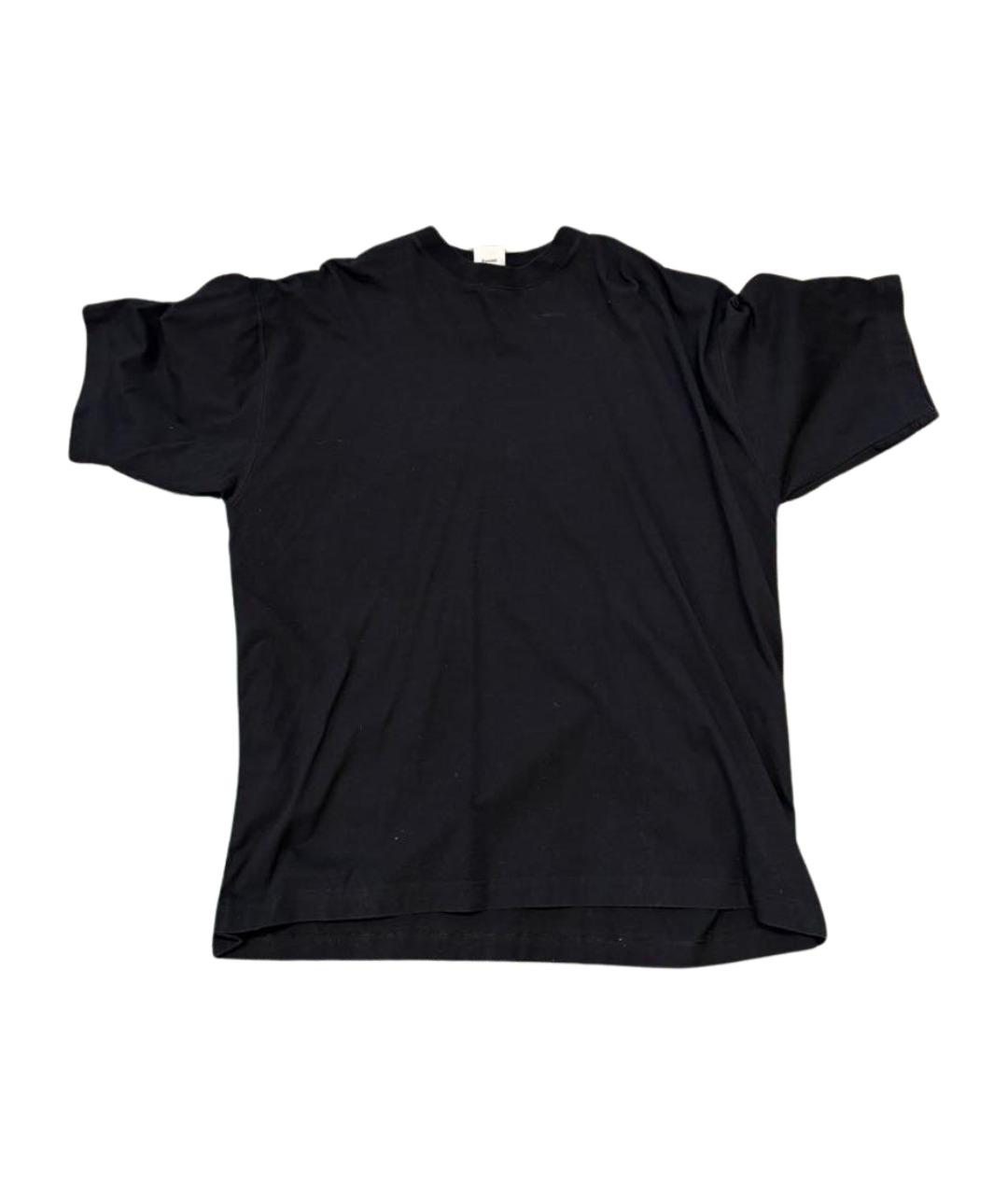 VETEMENTS Черная хлопковая футболка, фото 1