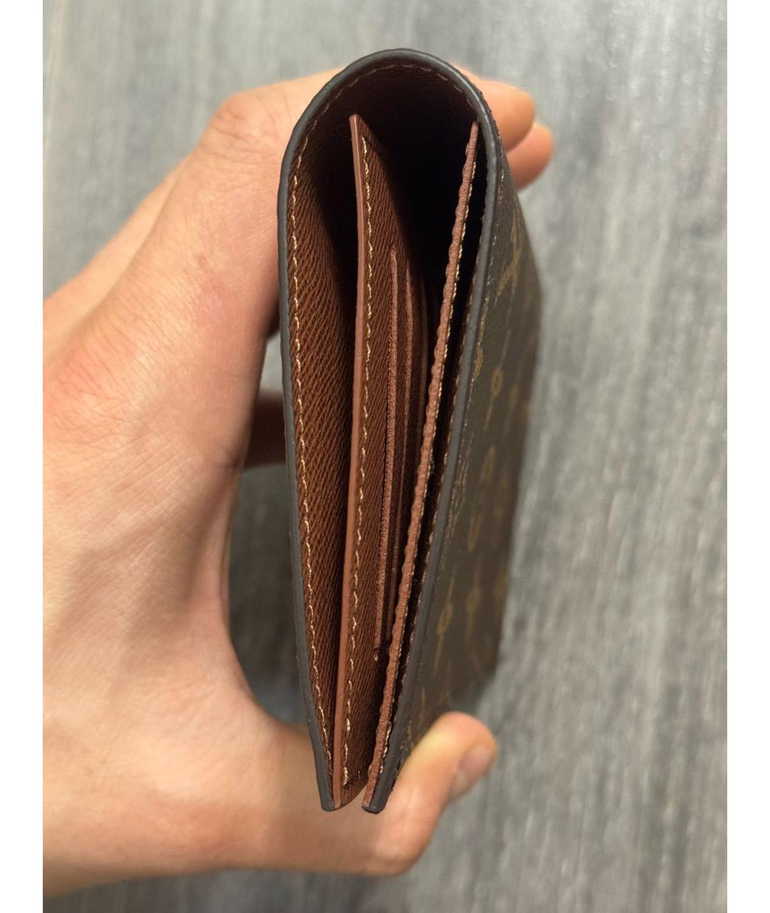 LOUIS VUITTON Коричневый кошелек, фото 3