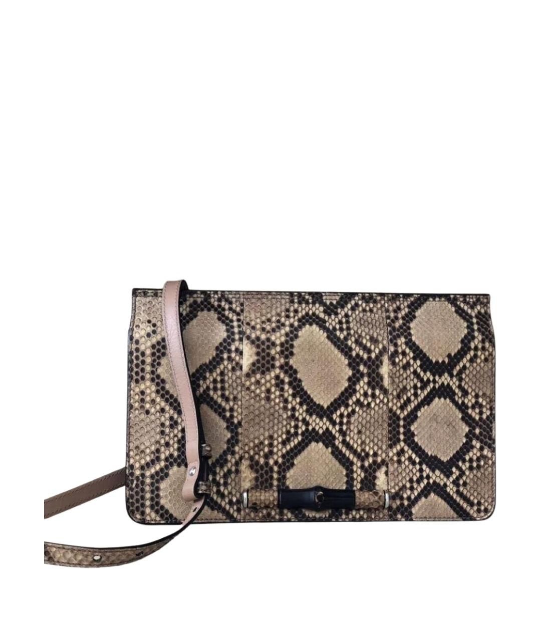 GUCCI Коричневая кожаная сумка через плечо, фото 1