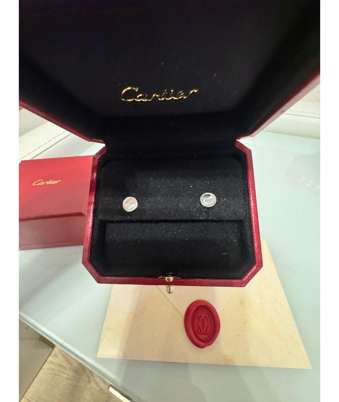 CARTIER Серебряные серьги из белого золота, фото 2