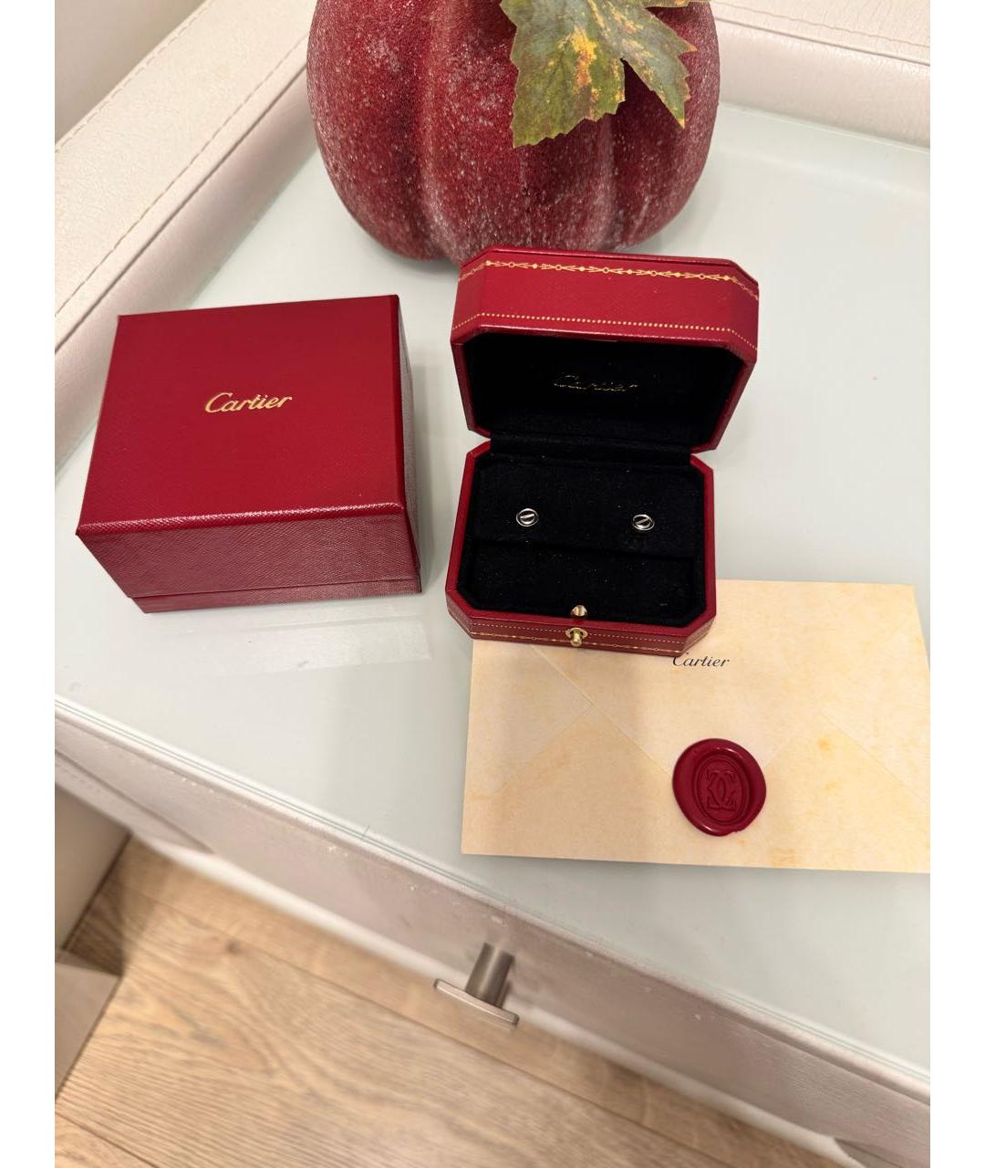 CARTIER Серебряные серьги из белого золота, фото 5